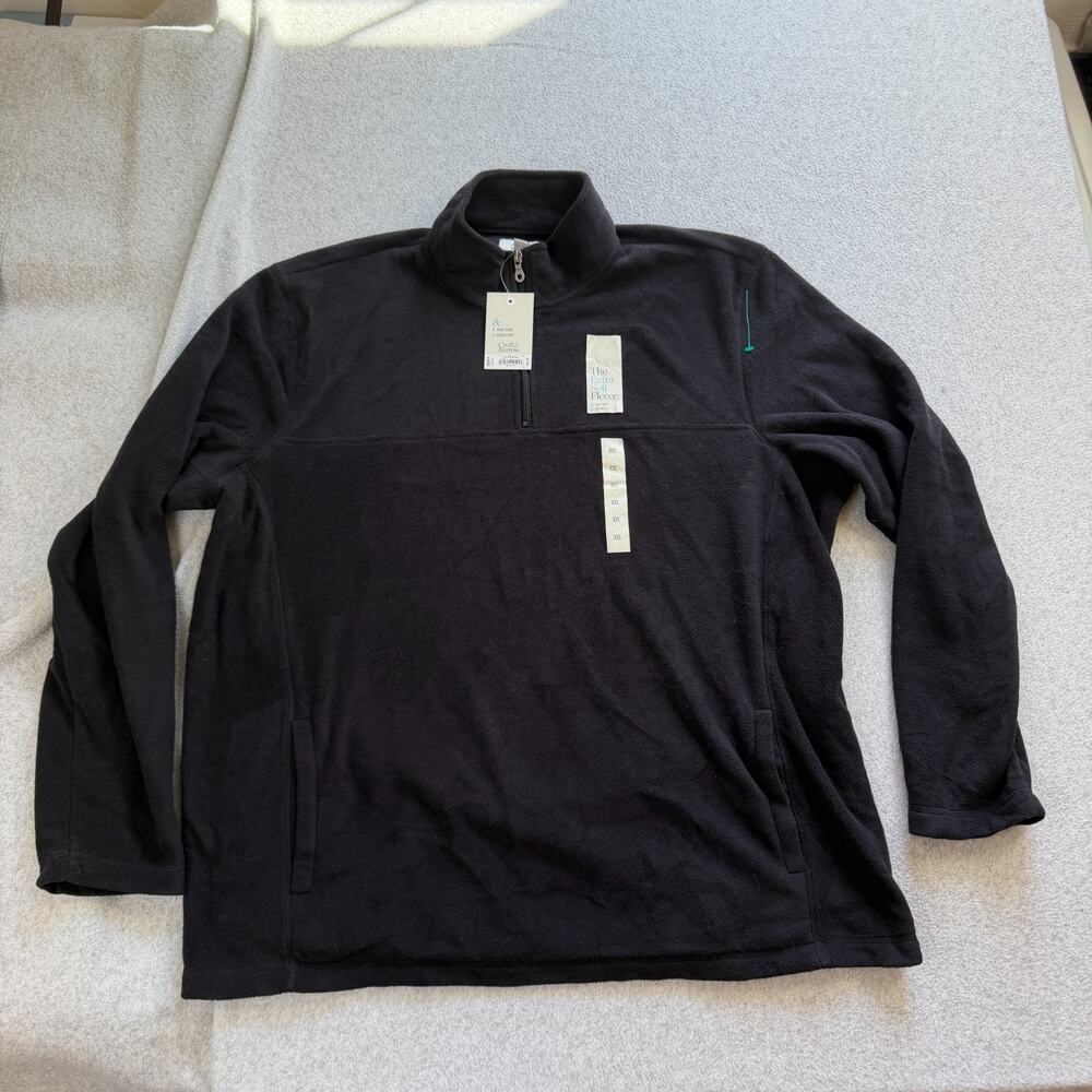 Croft & Barrow 1/4 Zip Pullover Mens 2XL XXL Fleece Performance Mock Neck